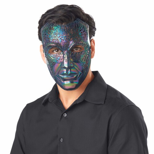 Seasons Adult Oil Slick Fantastic Mask Perspective: front