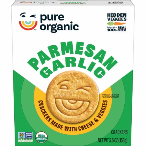 Pure Organic™ Parmesan Garlic Crackers Perspective: front