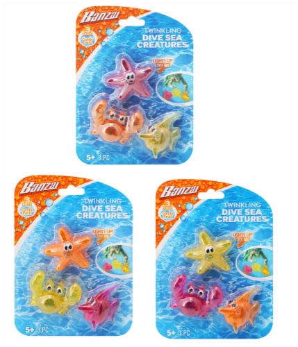 Banzai® Twinkling Dive Sea Creatures™ Perspective: front