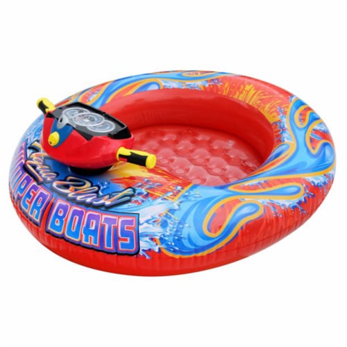 Banzai Aqua Blast Motorized Bumper Boat Inflatable Pool Float