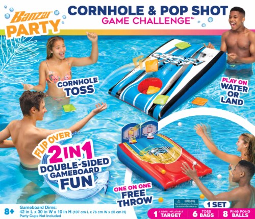 Banzai Cornhole & Pop Shot Game Challenge Perspective: front