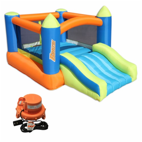 Banzai Big Bounce 'N Slide Giant Inflatable Outdoor Backyard Bouncy ...