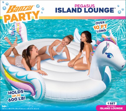 Banzai Pegasus Island Lounge Inflatable Perspective: front