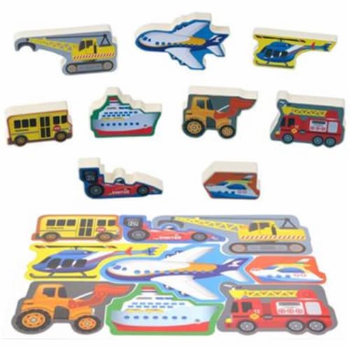 playgo 1995 Air & Land Craft Puzzle Perspective: front