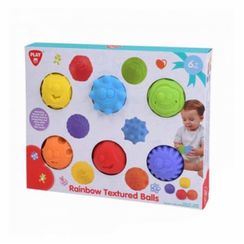 playgo 2403 Rainbow Textured Balls - 6 Piece Perspective: front