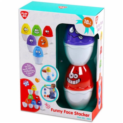 playgo 2832 Funny Face Stacker Perspective: front