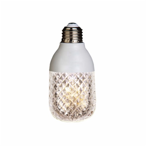 Gemmy Edison Christmas Double Sided LuxeSparkle Light Bulb - White/Diamond White Perspective: front