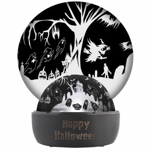 Gemmy Halloween Flying Tree & Witches Shadow Lights Perspective: front