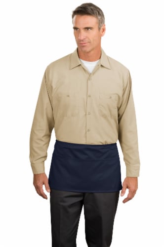 Port Authority 174  Waist Apron with Pockets.  A515 OSFA Navy Perspective: front