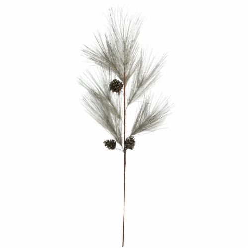 Northlight 40  Brown and Gray Long Needle Pine Cone Artificial Christmas Spray Perspective: front