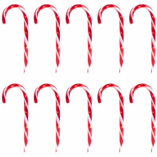 Northlight Set of 10 Lighted Outdoor Candy Cane Christmas Pathway ...