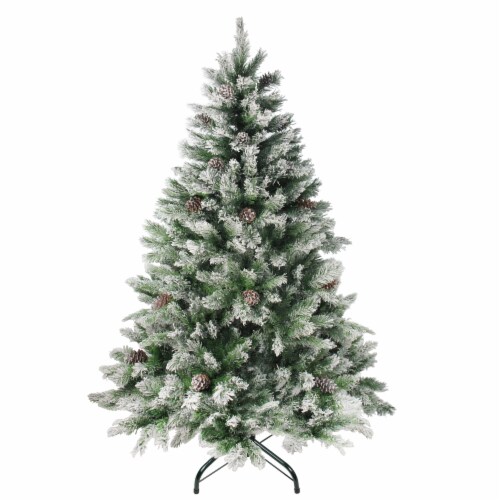 Northlight Medium Flocked Angel Pine Artificial Christmas Tree - 6' - Unlit Perspective: front