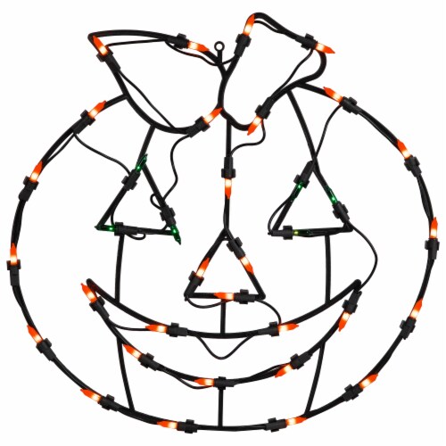 Northlight 14 Lighted Jack-O-Lantern Halloween Double Sided Window Silhouette Decoration Perspective: front