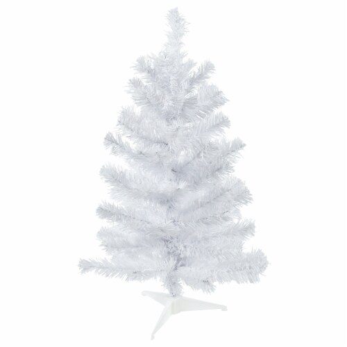 Northlight 24 White Balsam Pine Mini Artificial Christmas Tree - Unlit Perspective: front