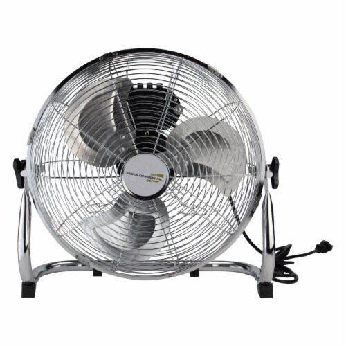 Northlight 32607212 14 in. Silver Three Speed Adjustable Tilt Portable Floor Fan Perspective: front