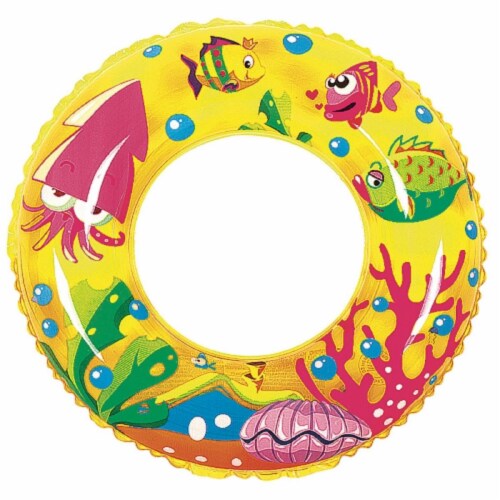 Pool Central 32596817 24 in. Yellow Sea Fish Childrens Inflatable Swimming  Pool Inner Tube Ri, 1 - Gerbes Super Markets