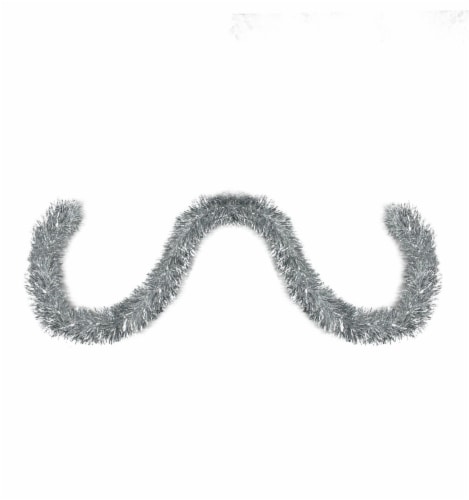 Northlight 50' Traditional Shiny Silver 6 Ply Christmas Foil Tinsel Garland - Unlit Perspective: front