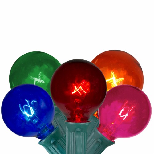 Northlight 10 Multi-Color Transparent G40 Globe Christmas Lights - Green - Kroger