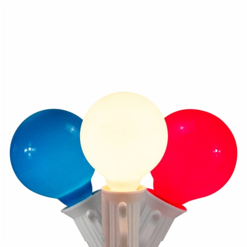 Northlight G40 Globe Christmas Light Set Red White and Blue 9 White Wire 10ct 11 each Smith s Food and Drug