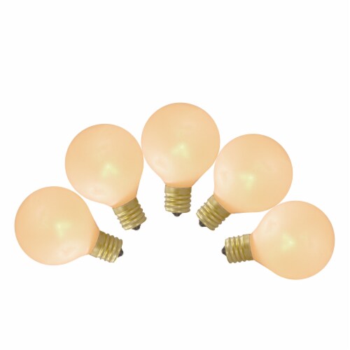 Northlight 10ct Pearl White G50 Globe Replacement Bulbs Perspective: front
