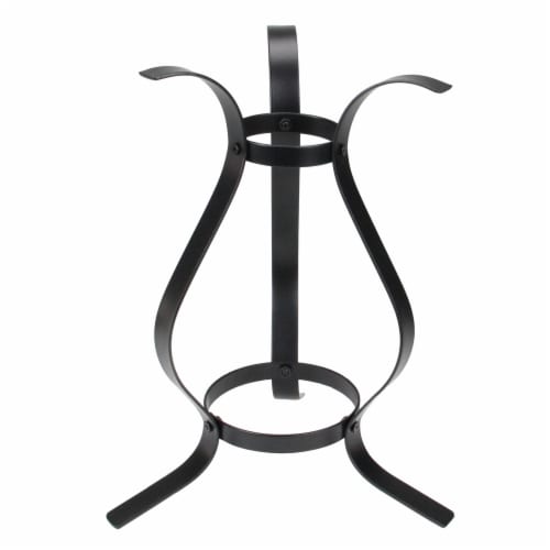 Northlight 33377054 11.75 in. Black Curved Outdoor Patio Stand for Garden Gazing Balls Perspective: front