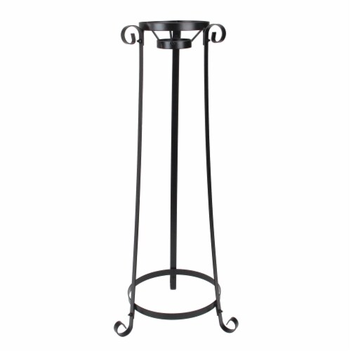 Northlight 33377059 11 in. Black Swirled Large Outdoor Patio Stand for Garden Gazing Balls Perspective: front