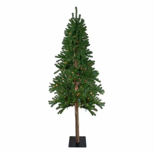 Northlight 7' Pre-Lit Alpine Artificial Christmas Tree - Multi Lights Perspective: front