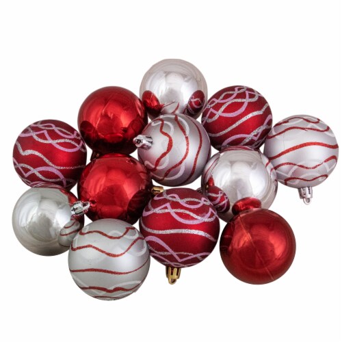 Silver matte store christmas ornaments