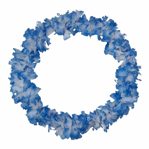Northlight 18  Blue And White Halloween Lei Costume Accessory Perspective: front
