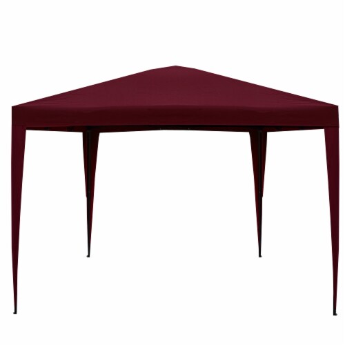 Northlight  10 x 10 ft. Pop-Up Outdoor Canopy Gazebo - Burgundy Perspective: front