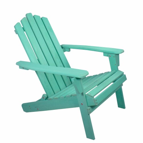 Northlight 34219251 36 in. Classic Folding Wooden Adirondack Chair - Green Perspective: front