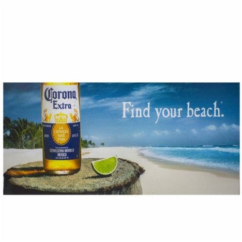 Northlight 34185917 23.5 in. Corona Beer Tropical Beach Scene Lighted Canvas Wall Art Perspective: front