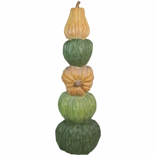 Northlight 42.5 Five Tiered Stacked Pumpkins Thanksgiving Decor Perspective: front