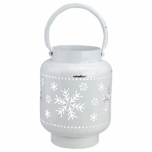 Download Beautiful Christmas Lantern With Red Candle Wallpaper