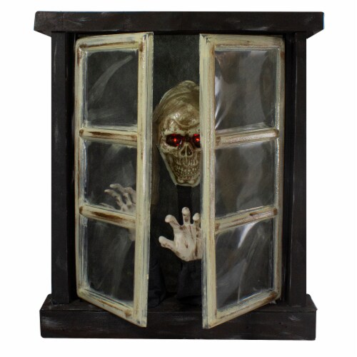 Northlight 29 Lighted and Animated Opening Window Halloween Decoration Perspective: front