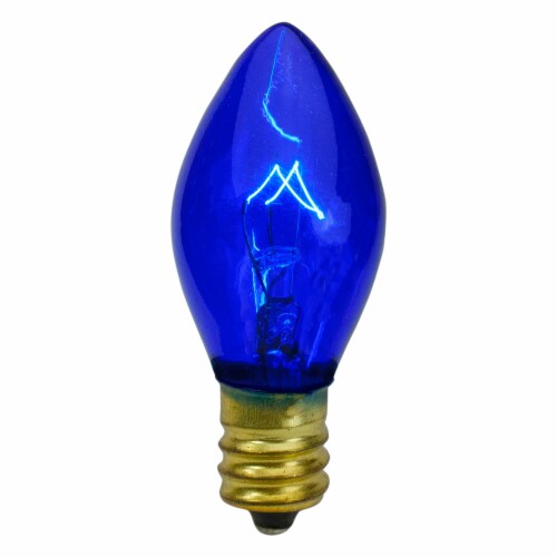 Northlight Set of 4 Blue C7 Transparent Christmas Replacement Bulbs - 2 Perspective: front