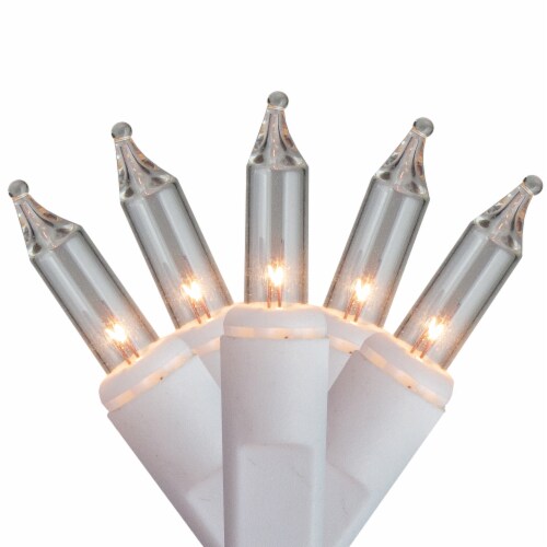 Northlight 100ct Clear Mini Replacement Christmas Lights with Clips for Yard Art Decorations Perspective: front