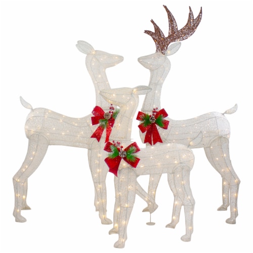 Ralphs - Northlight Set of 3 LED Lighted Glittered Reindeer Family Outdoor  Christmas Decorations, 3