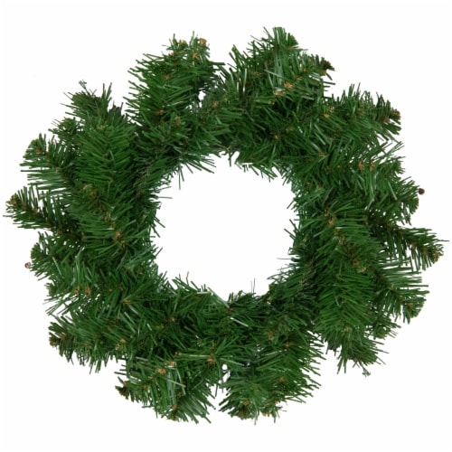 Northlight 8 Deluxe Dorchester Pine Artificial Christmas Wreath - Unlit Perspective: front