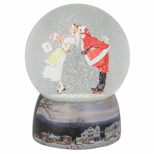 Northlight 6.5 Norman Rockwell 'Christmas Surprise' Snow Globe Perspective: front