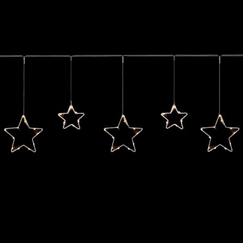 Northlight LED Lighted Stars Christmas Garland, 4ft, Warm White Lights Perspective: front