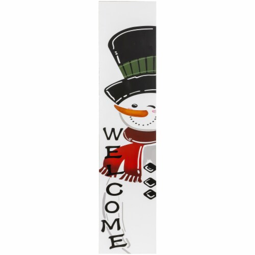 Northlight 35 Snowman Welcome Christmas Wooden Porch Board Sign 