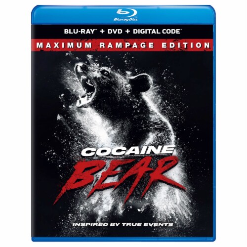 Universal Home Video Cocaine Bear DVD & Blu-Ray Disc Perspective: front