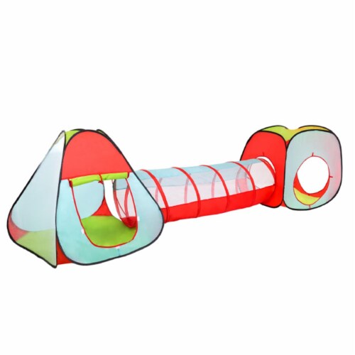 Hey Play 80-JGG01 Kids Tent - Cube & Tunnel Perspective: front