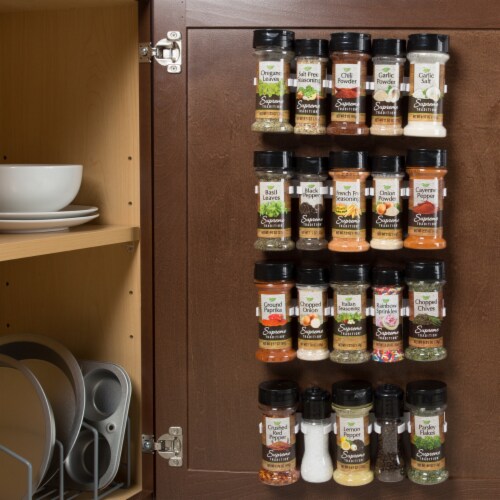 Spice Rack Organizer Easy Stick to Cupboard Door Holds up to 20 Spices, 1  unit - Kroger