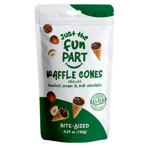 Just The Fun Part Bite Sized Waffle Cones Perspective: front
