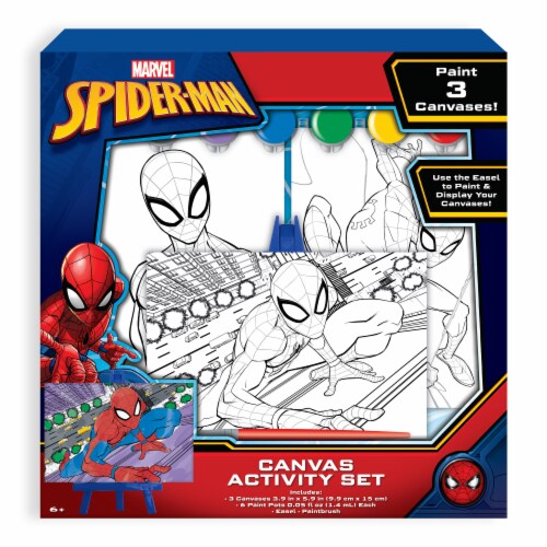 Innovative Designs Spiderman Canvas Activity Set Perspective: front