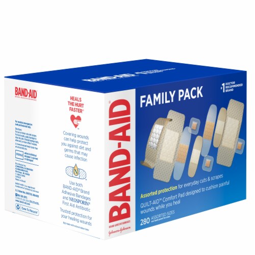 Band-Aid Brand Adhesive Bandage Family Variety Pack, Assorted, 280