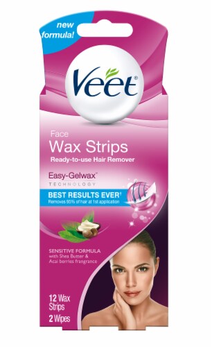 Hair Removal Wax Strips– VEET Easy- Gelwax™ Technology, Acai Berries  Fragrance (Pack of 3), 3 - Fred Meyer