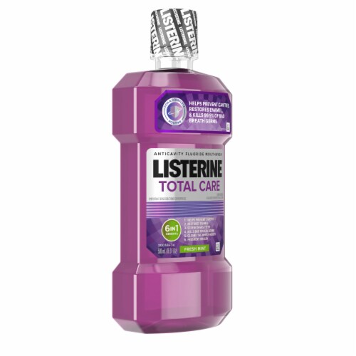 Listerine total care anticavity fluoride mouthwash fresh mint 500 ml